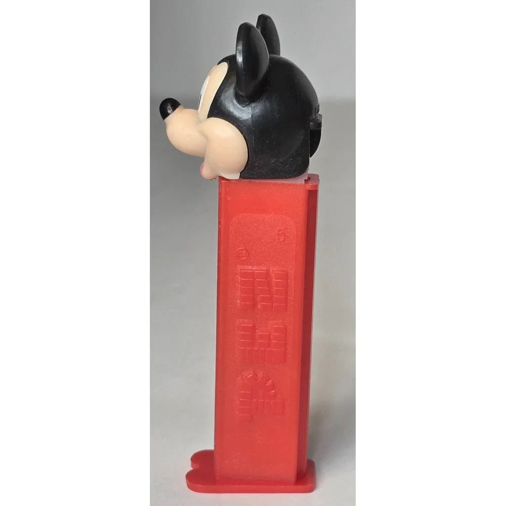 VINTAGE PEZ DISNEY'S MICKEY MOUSE RED‎ DISPENSER WITH FEET COLLECTIBLE EUC